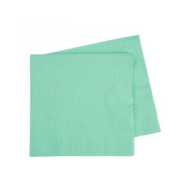 40 Pack Mint Green Lunch Napkins - 33cm x 33cm - The Base Warehouse