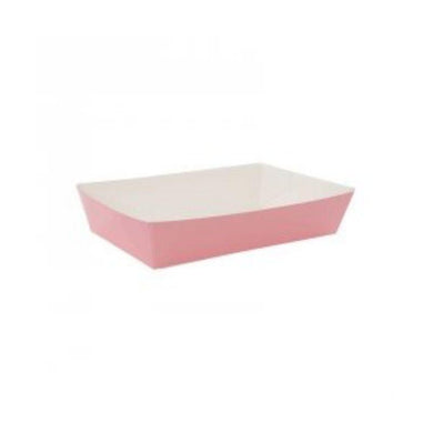 10 Pack Classic Pink Lunch Trays - 22cm x 14cm x 5cm - The Base Warehouse