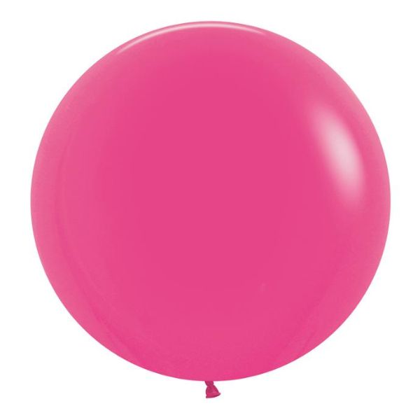 2 Pack Matte Fuchsia Round Balloons - 60cm