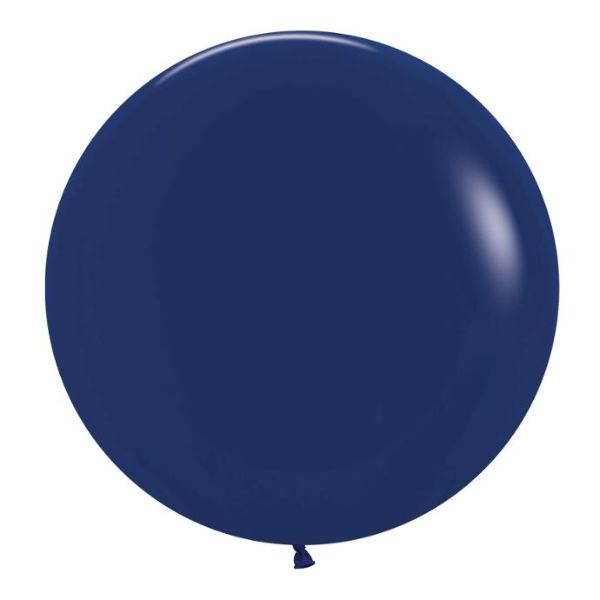 2 Pack Matte Navy Blue Round Balloons - 60cm