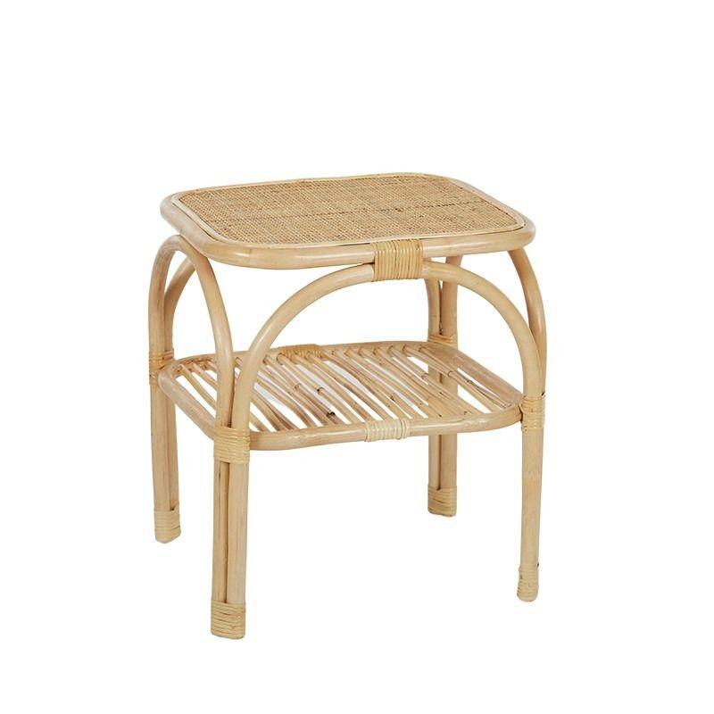 Montez Rattan Side Table - 42cm x 37cm x 48cm