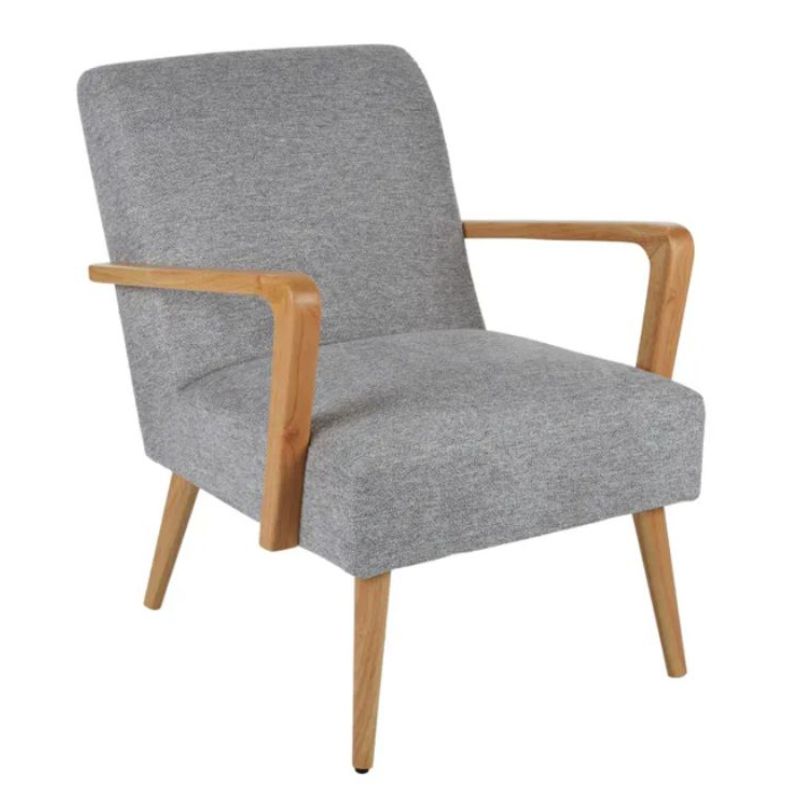 Grey Blakely Arm Chair - 60cm x 78cm x 77cm