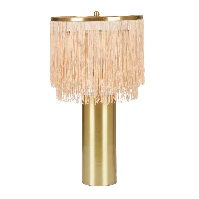 Gold / Peach Estelle Metal Lamp - 38cm x 58cm