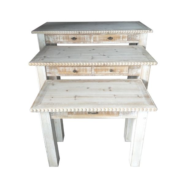 Wooden Table With Drawers - 121cm