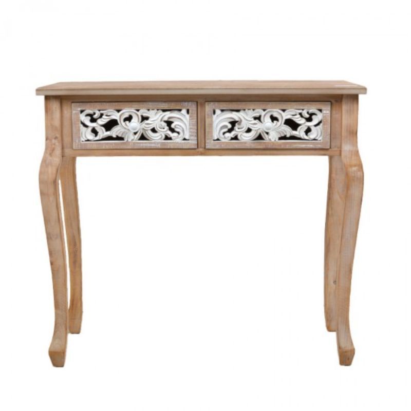 Table With 2 Drawers - 90cm x 38cm x 81cm