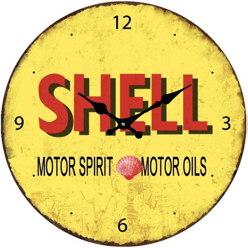 Shell Motor Oils Round Clock - 17cm