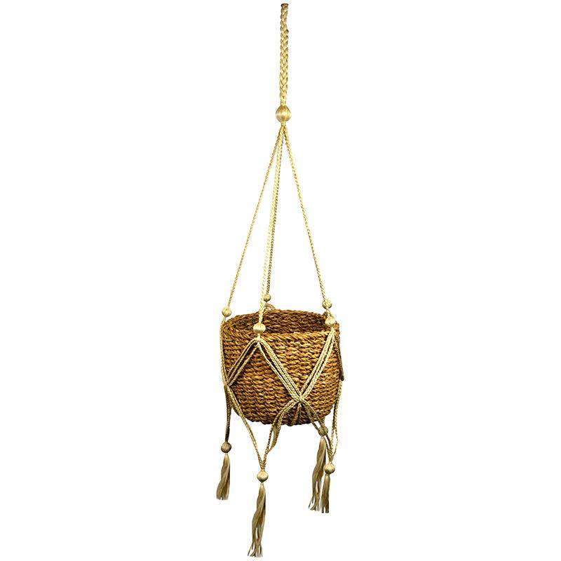 Natural Si Macrame Hang Basket - 27cm x 52cm x 40cm