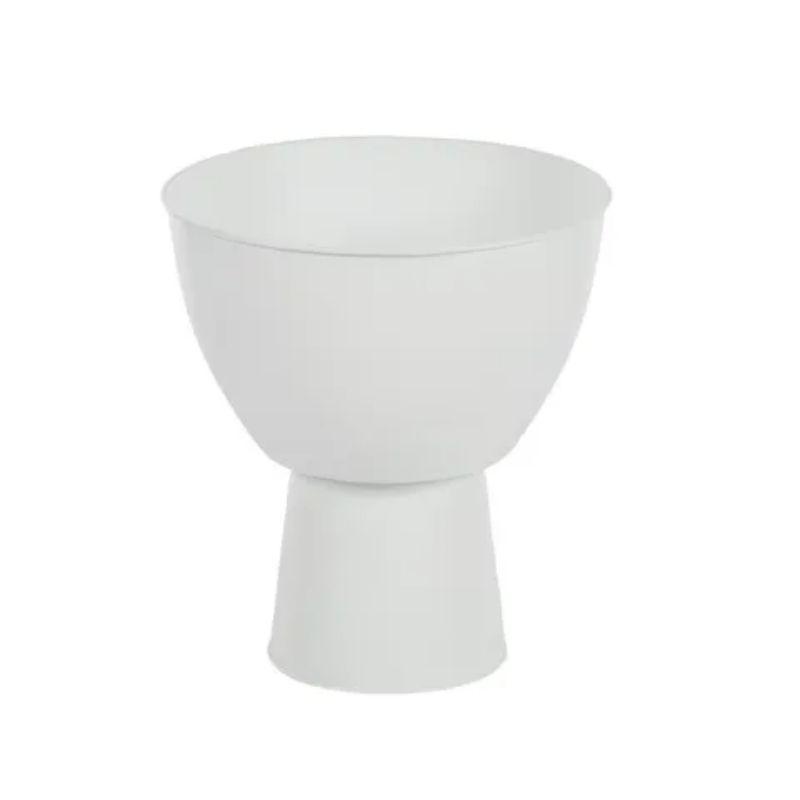 White Hume Metal Planter - 33cm x 35cm