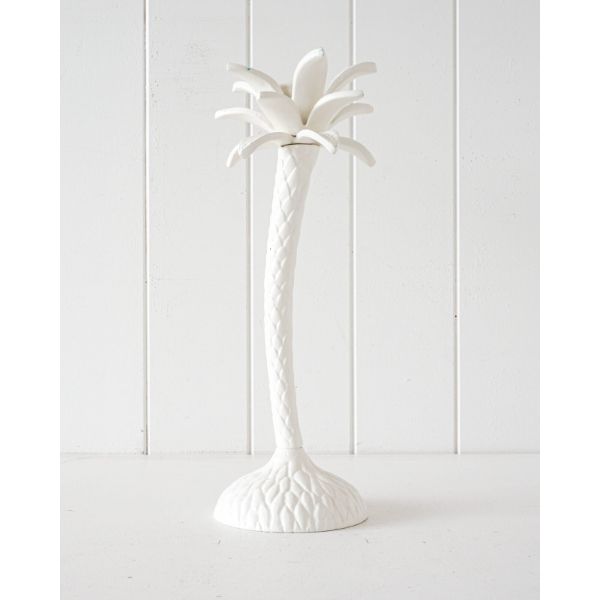 Isla Palm Gardenia Cream Extra Large Stick Candle Holder - 11cm x 32cm x 11cm