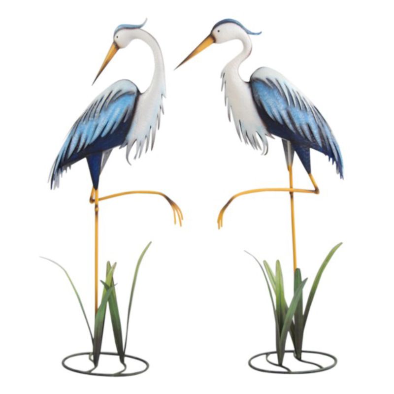 Metal Crane Garden Decor - 133cm