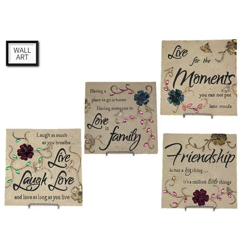 Garden Plaque with Inspirational Wording - 20cm