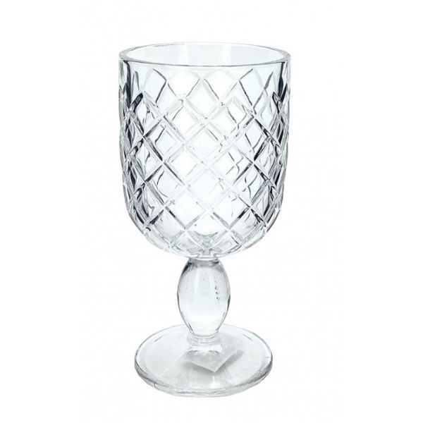 Grid Wine Glass - 8.2cm x 15.9cm