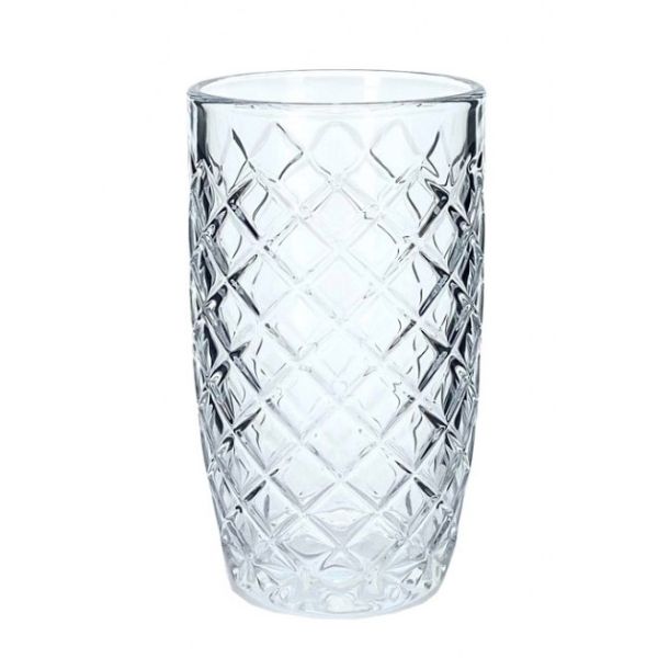 Grid High Ball Glass - 7.5cm x 12.8cm