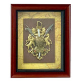 Load image into Gallery viewer, Antique Shield Timber Frame with Glass Face - 38cm x 46cm x 7.5cm