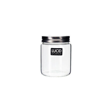 Glass Jar with Metal Lid - 8.3cm - The Base Warehouse