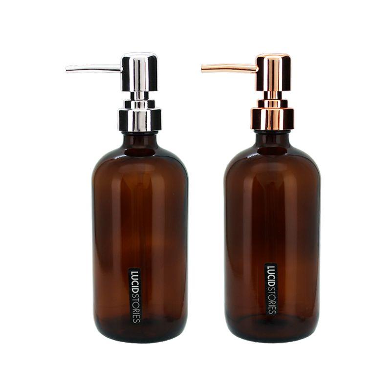 Brown Glass Bottle with Spray Lid - 500ml