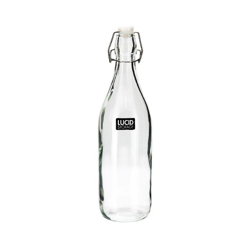 Glass Bottle with Clip - 1L
