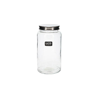 Glass Spice Jar with Metal Lid - 17cm - The Base Warehouse