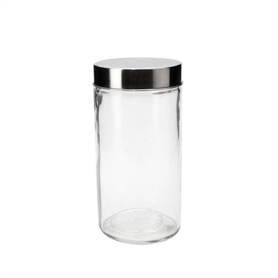 Glass Cylinder Canister - 8.5cm x 16.8cm - The Base Warehouse