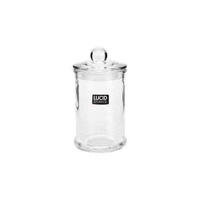 Glass Canister with Glass Lid - 14.2cm - The Base Warehouse