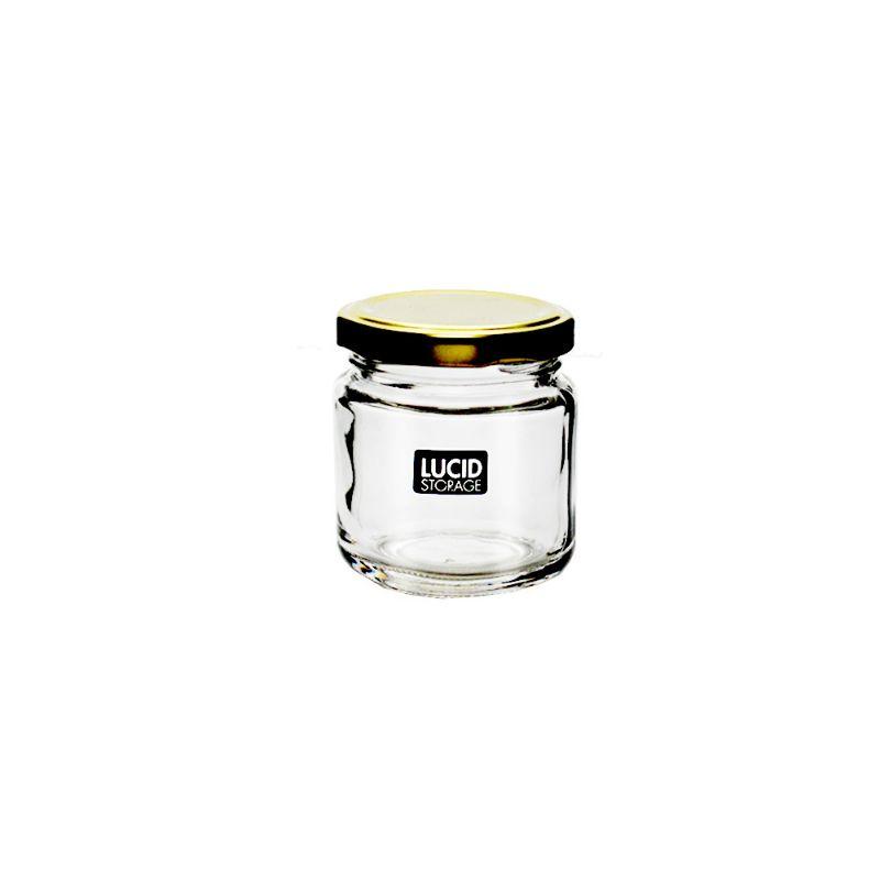 Glass Jar with Gold Lid 95ml - 6.6cm