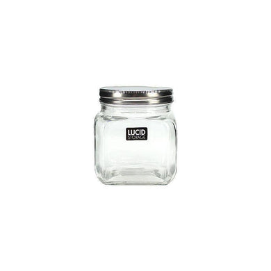 Glass Jar with Metal Lid - 720ml - The Base Warehouse