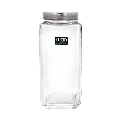 Glass Jar with Metal Lid - 9cm x 23cm - The Base Warehouse