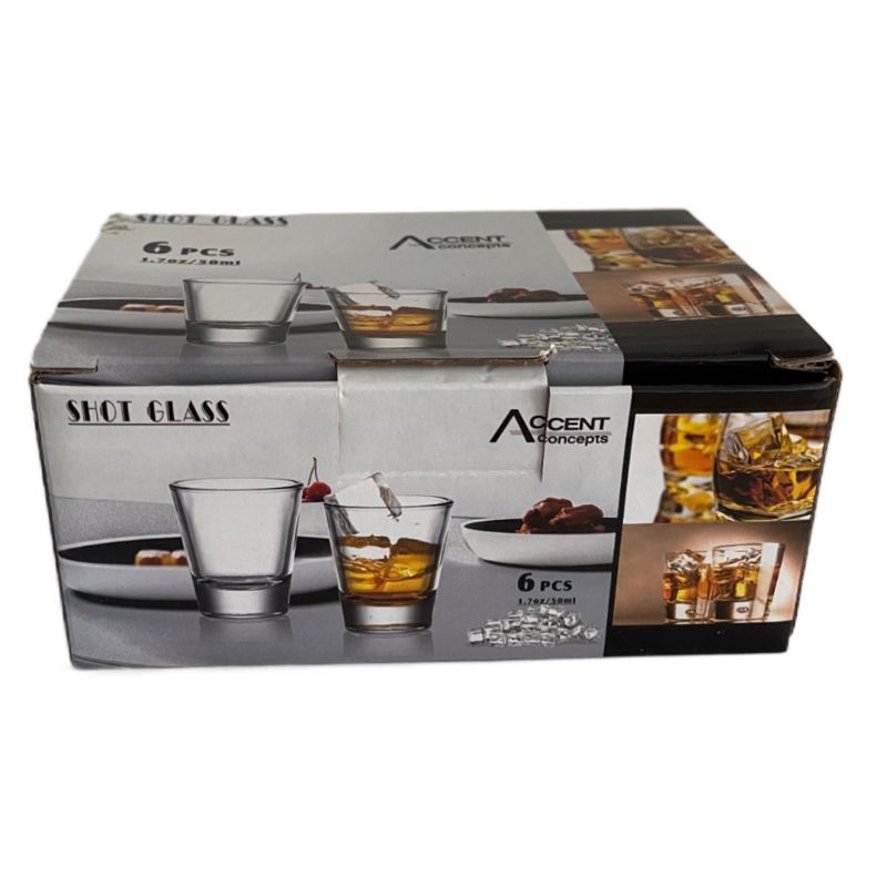 6 Pack Fat Bottom Shot Glass - 50ml