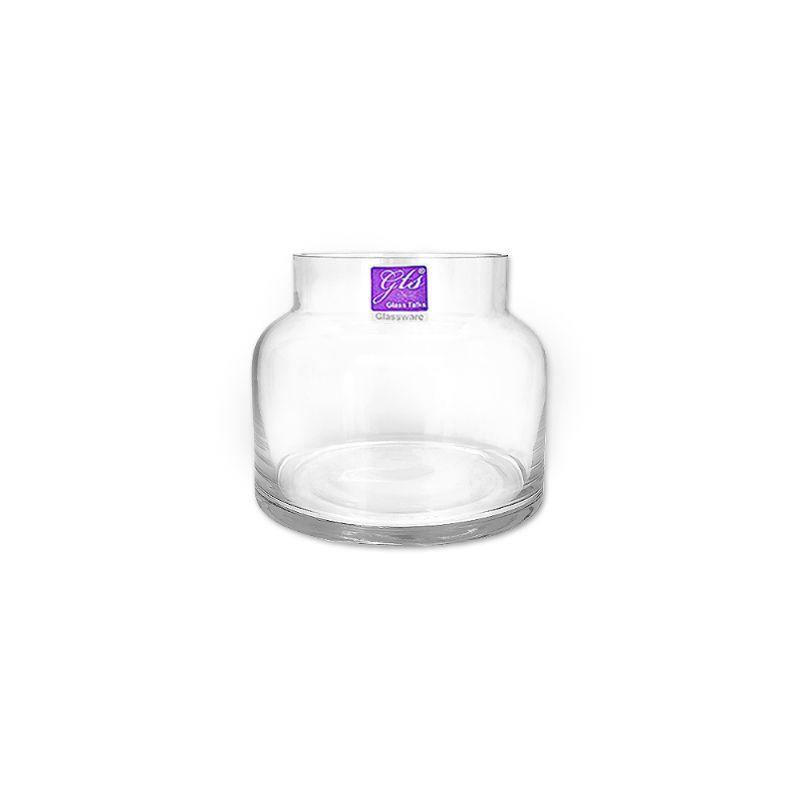 Narrow Neck Glass Vase - 12.5cm x 10.5cm - The Base Warehouse