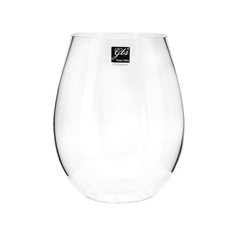 Clear Glass Claire Vase - 19cm x 23cm - The Base Warehouse