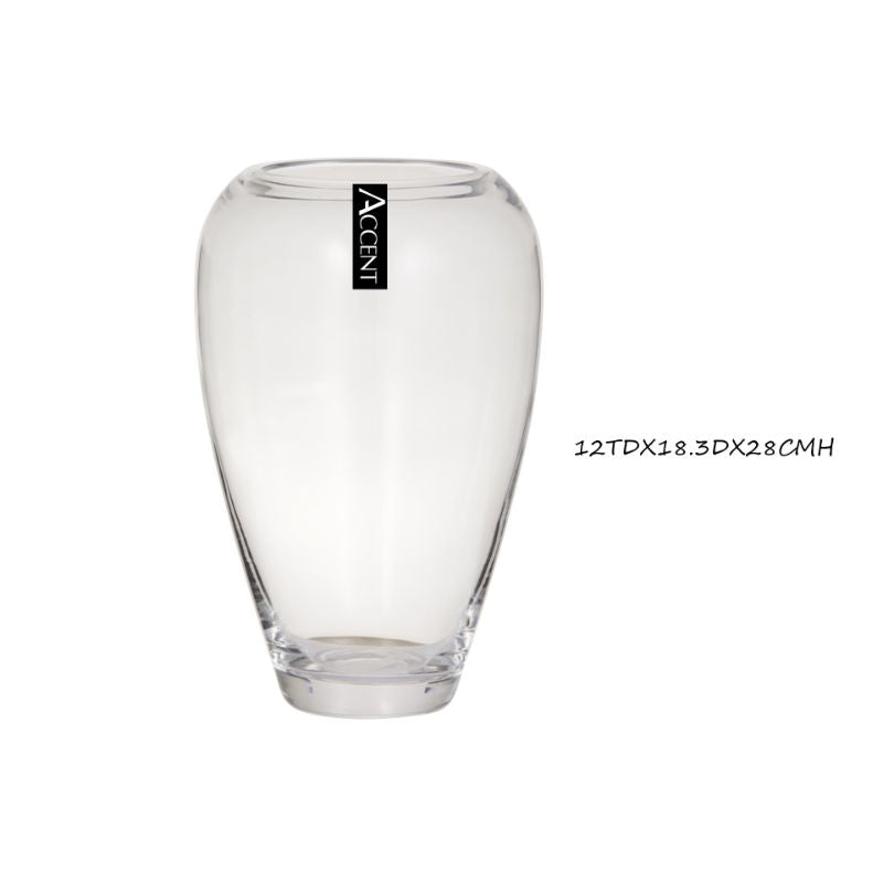 Roselle Glass Vase - 18.3cm x 28cm
