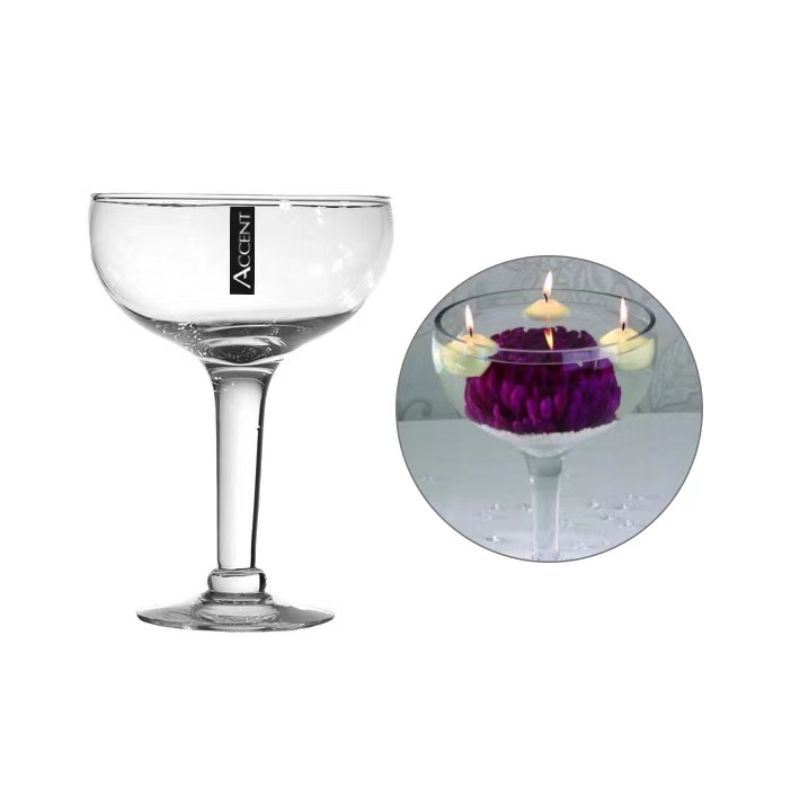 Glass Wine Glass Vase - 20.5cm x 28cm