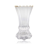 Load image into Gallery viewer, Clear Decorative Vase With Gold Rim - 14.5cm x 28cm
