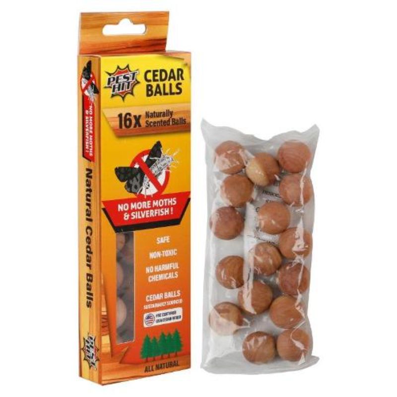 16 Pack PestHit Naturally Scented Cedar Balls