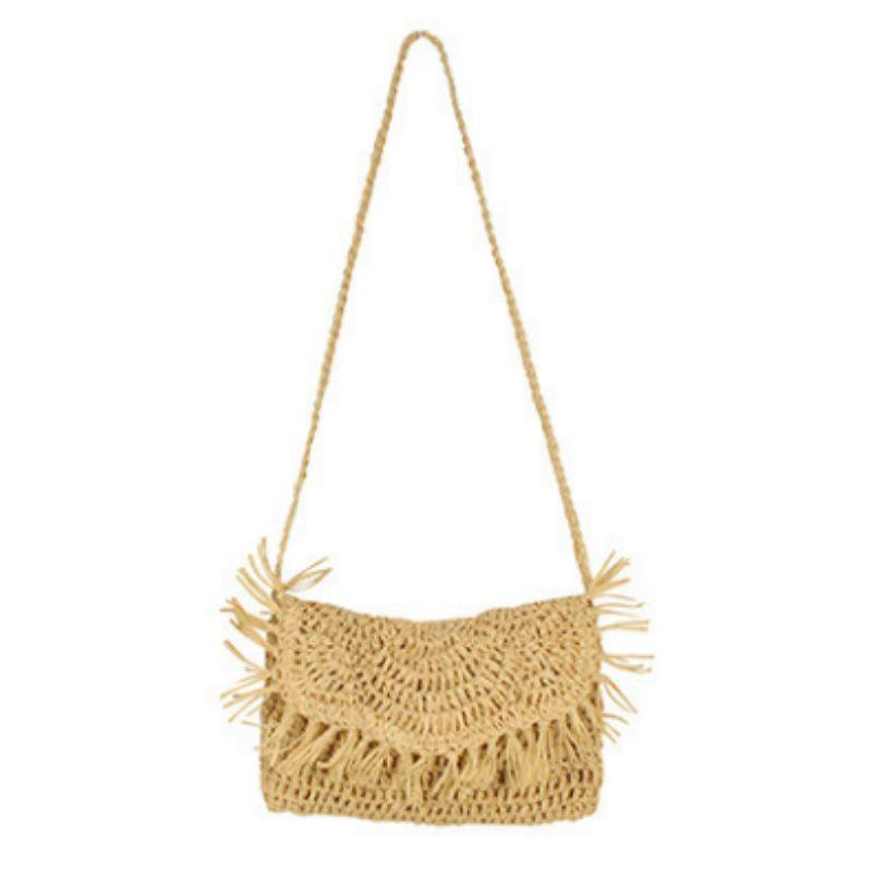 Trina Tan Shoulder Paper Weave Bag - 26cm x 17cm
