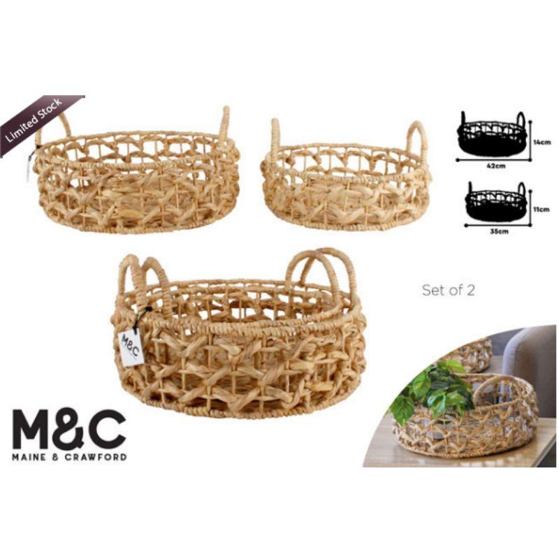 Lana Water Hyacinth Basket - 42cm x 14cm