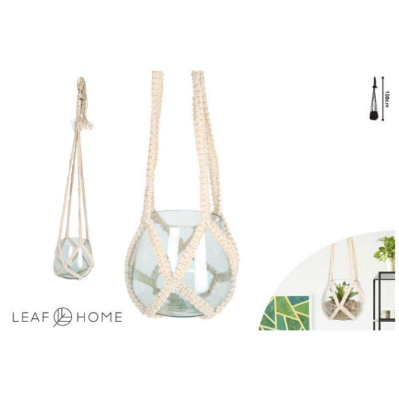 Petal Pot Plant Hanger with Glass Vase - 100cm