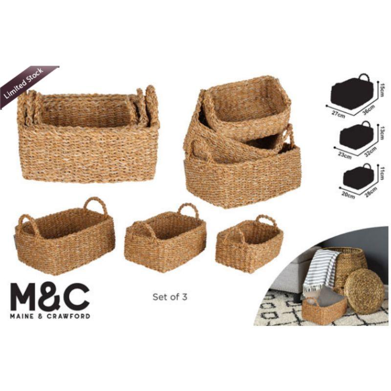 Bondi Seagrass Rectangle Kitchen Basket