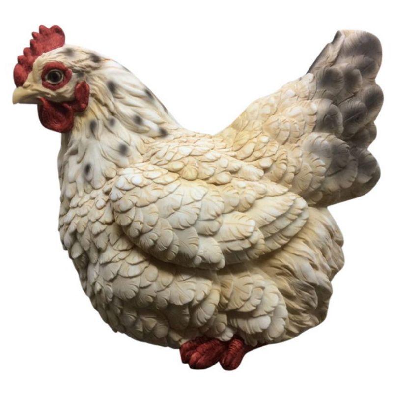 White Sitting Chicken - 26cm