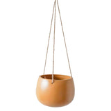 Load image into Gallery viewer, Mustard Cornelus Wide Hanging Pot Ceramic Planter - 20cm x 20cm x 14cm