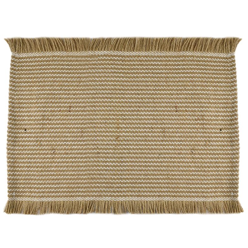 Taupe & White Jai Cotton Jute Placemat - 33cm x 48cm