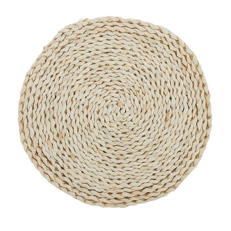 Natural Nahla Husk Round Placemat - 35cm