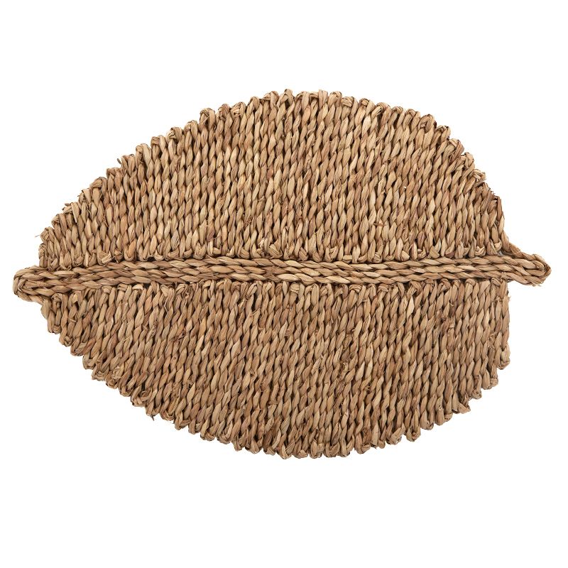 Natural Leia Seagrass Leaf Shape Placemat - 33cm x 50cm