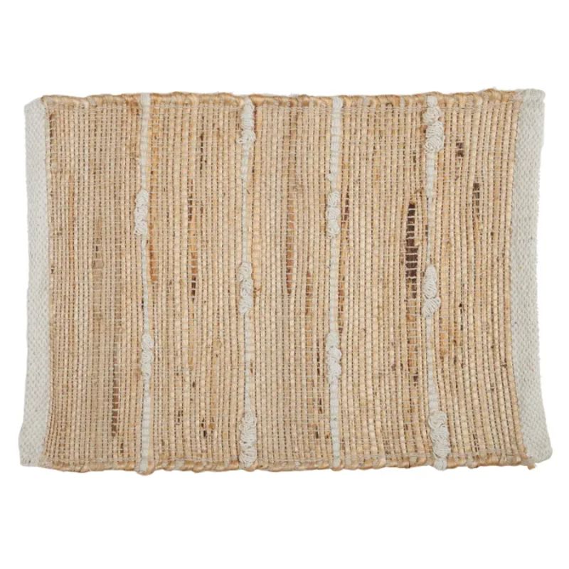 Natural Opollo Jute Cotton Placemat - 35cm x 48cm