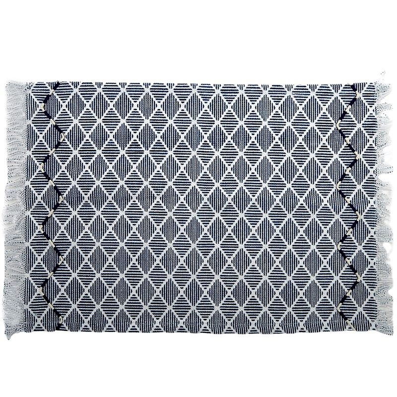 White & Blue Cooke Cotton Placemat - 35cm x 48cm