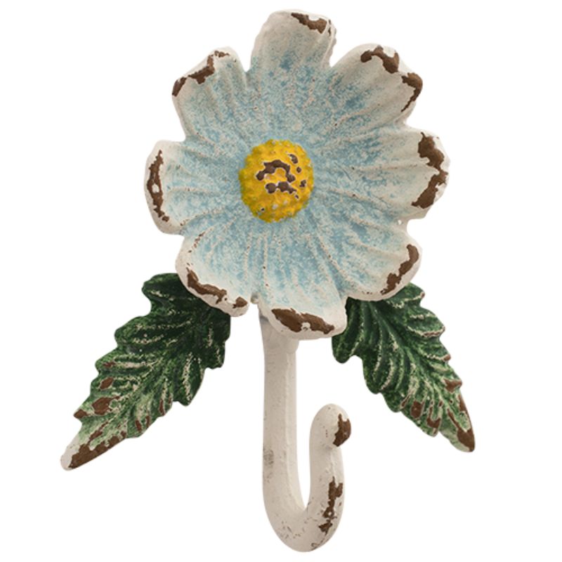 Blue Metal Wall Hook - 12.3cm x 4cm x 13.7cm