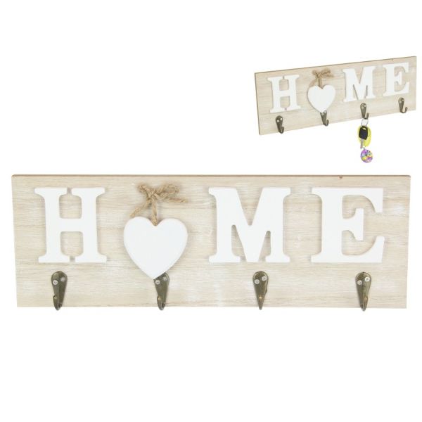 Home MDF Key Rack with Love Heart - 35cm