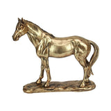 Load image into Gallery viewer, Gold Standing Horse on Base - 34cm