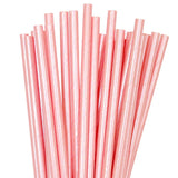 Load image into Gallery viewer, 25 Pack Iridescent Orange Paper Straws - 0.6 x 19.7cm
