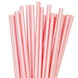 Load image into Gallery viewer, 25 Pack Iridescent Orange Paper Straws - 0.6 x 19.7cm